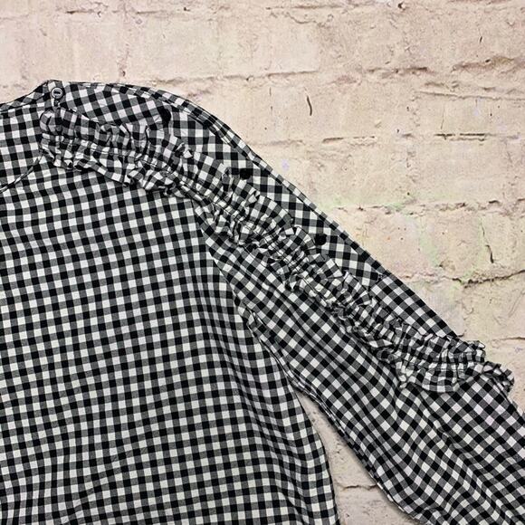 Zara Trafaluc Colelction Gingham Blouse - Picture 5 of 9